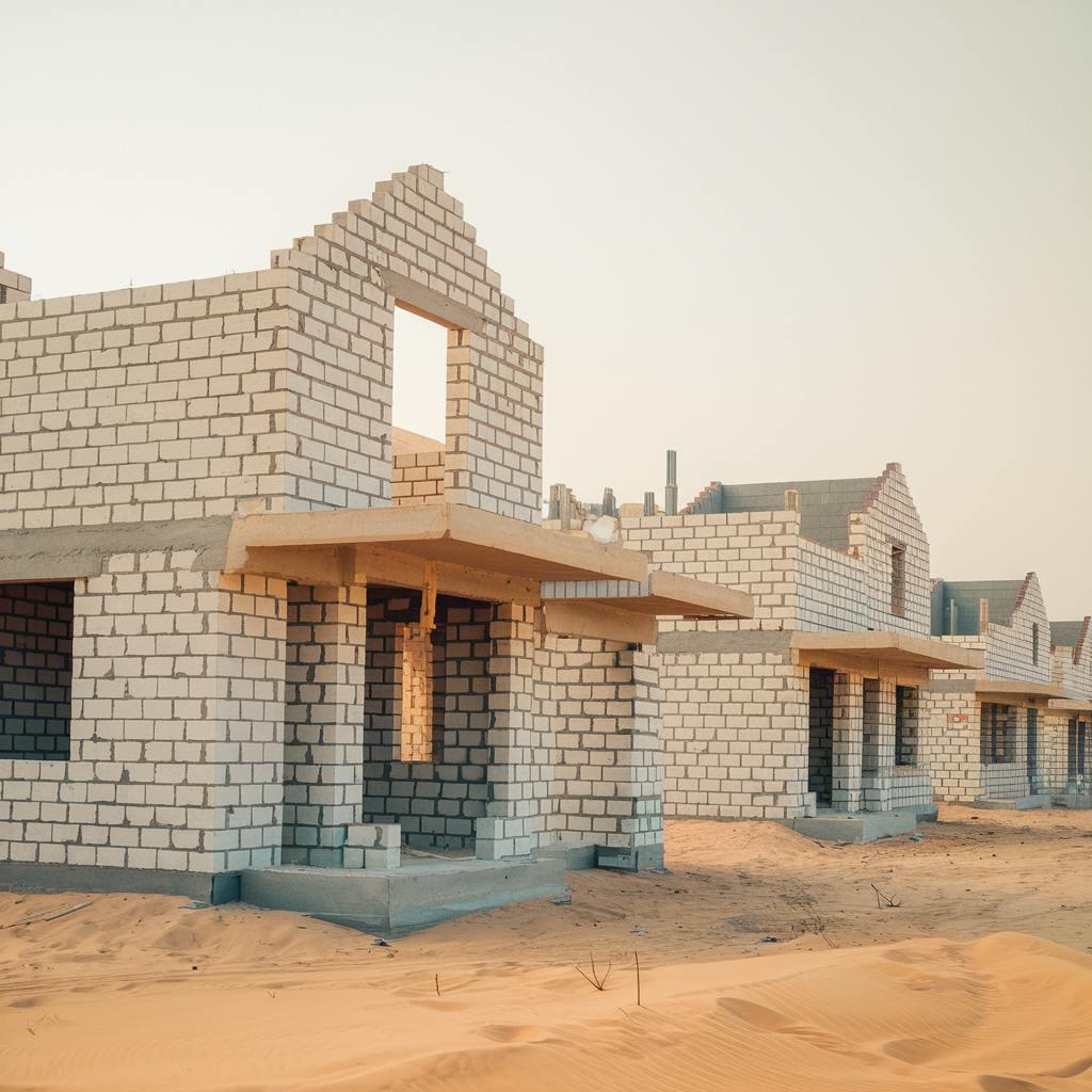 Houses under construction 