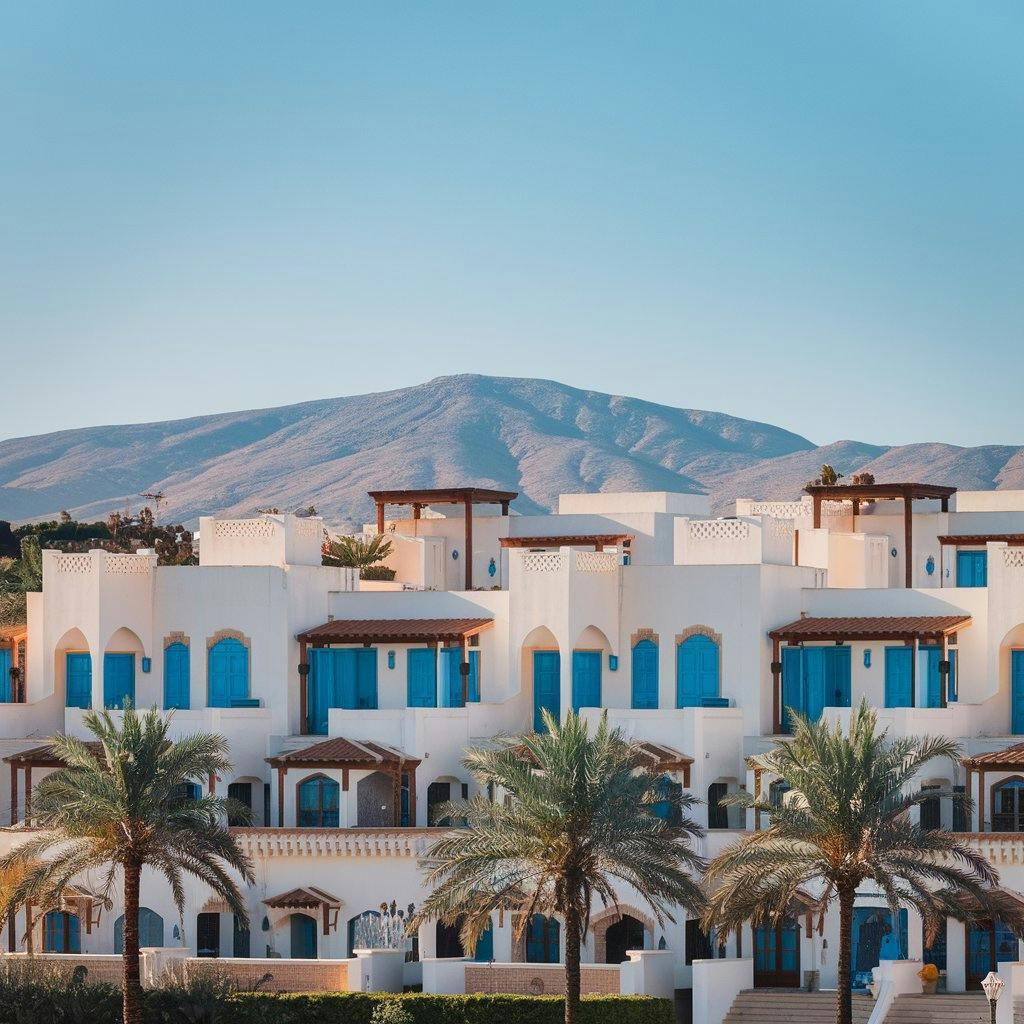 Apartments with a mountain view