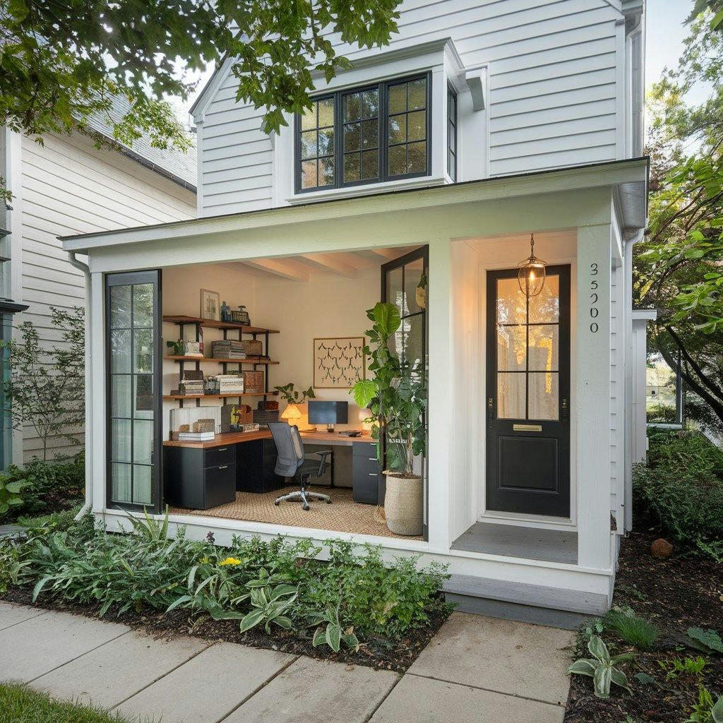 A beautiful house with an office on the ground floor