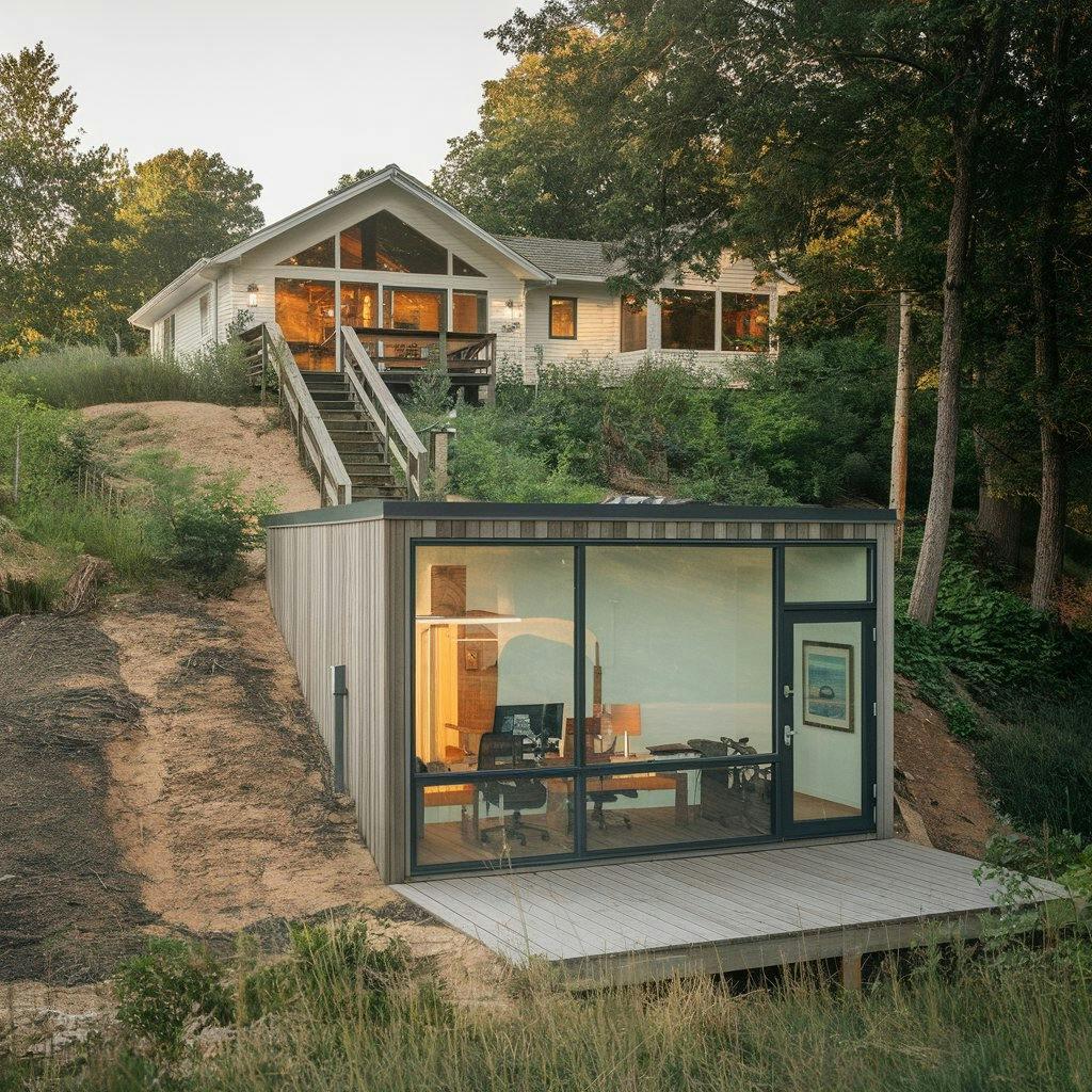 A house with a quiet workspace