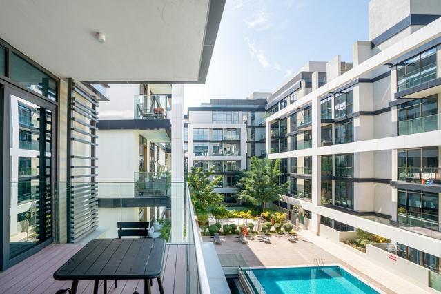 The terrace of a hotel room