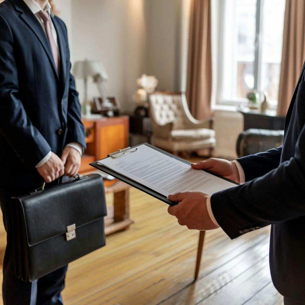 A man holding a document