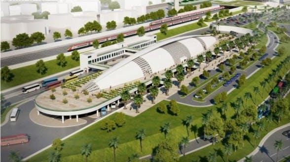 The future bus station of Rabat on plan