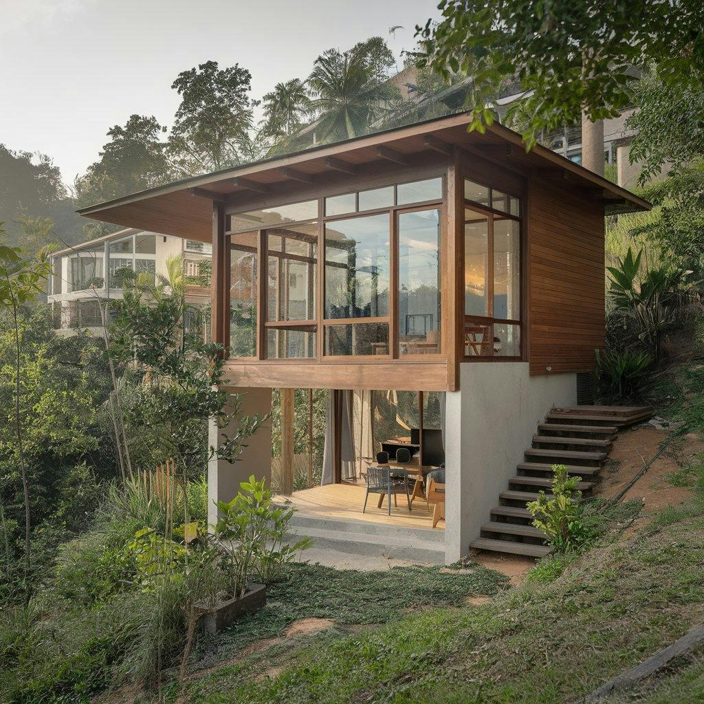 Une jolie maison dans les bois 